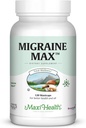 Maxi Saúde Enxaqueca Max; Aliviamento de Enxaqueca Poderoso; 100% Natural; 120 Cápsulas Fácil de Sufocar; Kosher-Certificado