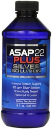 American Biotech Labs - ASAP 22 Plus Silver Solution - Suporte ao sistema imunológico, 22 ppm Silver Solution Suplemento dietético - (8 onças)