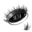 Lashify Star Burst 14mm Gossamer DIY Eyelash Extensions Refil, The Ultimate Multi-Length Multi Lash Lash, Preto, Fácil Cílios Falsos