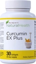 Suplemento de Curcumina Turmérica, Curcumin EX Plus com extrato de uva, Resveratrol e Vinho Vermelho Polifenóis para Saúde Conjunta & Saúde do Coração, Curcuminóides Complexo 500mg Cápsulas