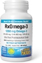 Fatores Naturais RxOmega-3, Suporte Natural para Saúde do Coração com DHA e EPA, Suplemento Dietário Diário, 60 Softgels