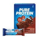 Pure Protein Bars, Alta proteína, Lanches nutritivos para apoiar a energia, Baixo açúcar, Gluten Free, Chocolate Deluxe, 1,76 oz., Pacote de 4