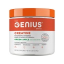 Genius Creatina Micronizada Mono-hidratada em pó, pós-treino Suplemento, maçã verde - 100% naturalmente aromatizado e adoçado - apoia construção muscular, energia celular e função cognitiva – 195g