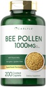 Carlyle Bee Pollen Supplement (ou 1000mg) 200 Caplets (ou 200 Caplets) com geléia real e própolis para homens e mulheres (ou Vegetarian, Non-GMO, Gluten Free)