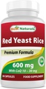 Best Naturals Red Yeast Rice com COQ10 60 Cápsulas - Contém 600 mg de Red Yeast Rice e 30 mg de CoQ10