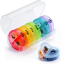 Caixa médica caso organizador de pílulas viagem, 2 vezes por dia, grande AM / PM semanal pill planner, Rememorador de medicina titular 7-dia para vitaminas, óleo de peixe, suplementos diários de cálcio, cápsulas