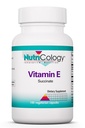 Nutriologia Suplemento de vitamina E succinato - para homens e mulheres, 400 UI D-Alfa-Tocoferil, Antioxidante, Cápsulas vegetarianas - 100 Contagem