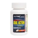 HealthA2Z® Dual Action Pain Relief □ Acetaminofeno 250mg & Ibuprofeno (NSAID) 125mg Contém dois medicamentos □ Alívio da dor de cabeça, febre e dor nas costas (150 Caplets)
