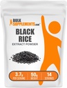 BulkSuplements.com Extrato de Arroz Preto Pó - Pó de Arroz Preto, Suplemento sem glúten - Sem sabor, 3.7g por serviço, 50g (1.8 oz) (Pack of 1)