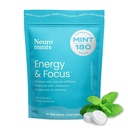 NeuroGum Energy Caffeine Mints (180 peças) - Açúcar grátis com L-teanina + Cafeína natural + Vitamina B12 & B6 - Nootropic Energy & Focus Supplement for Women & Men - Keto & Vegan, sabor de hortelã
