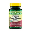 Cápsulas vegetarianas de Panax Ginseng Coreano, 100 mg, 60 Contagem