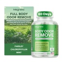 Suplemento de desodorização do corpo, pílulas de controle de odor interno natural para homens e mulheres, cápsulas de clorofila para pele, respiração e saúde do intestino (60 cápsulas)