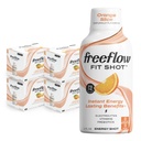 Freeflow Fit Energy Shots, Corte Laranja, Aumento Natural de Cafeína com L-teanina, Ginseng, Vitaminas, Prebióticos, Eletrolíticos (24 Count, 2 onças Shots)