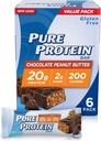 Proteína Pura - Alta proteína Bar Chocolate Manteiga de Amendoim - Barras de Proteína--20 Grams de Proteína por Bar - Gluten Livre - 6-1,76 Bares de Onça