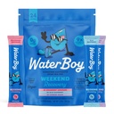 Waterboy Weekend Recuperação Variedade de 3,200mg Electrolyte Powder Packets (Ginger + L-Theanina + Vitaminas) Sem açúcar, Tudo Natural, Glúten Livre  , 24 Misturas de Variety Stick (Pacote Variety)