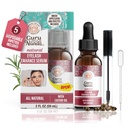 GuruNanda Natural Castor Oil Cílios Melhorar o soro com óleo de alecrim - Aplicador de escova e 5 Pipetas, Ajuda o crescimento natural do cabelo para sobrancelhas e barbas, 2 Fl Oz