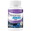 NeuropAWAY Nerve Support PM, com ácido lipoico R-Alpha para ajudar a fornecer alívio nervoso em apenas 5 dias, Acetil-L-Carnitina, Teanina, Melatonina e Metilcobalamina, 60 Cápsulas