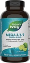 Nature’s Way Mega 3/6/9 Omega Blend, Suporta Pele Saudável, Juntas, Função Cardiovascular*, Peixe, Flax, Óleo de Borage, 180 Lime Flavored Softgels (Packaging May Vary)