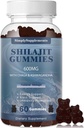 Shilajit Gummies com Ashwagandha e Chaga para Homens e Mulheres - Suplemento Shilajit com Trace Minerals & Fulvic Acid for Energy and Immunity Support, 60 Gummies