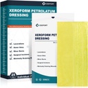 Medic Xeroform Petrolatum Dressing 5x9 - Não-Aderente Gaze Pad Strip, Fine Mesh Gauze Patch Suprimentos para Cuidado de Feridas, Queimaduras, Lacerações, & Enxertos de Pele (Pacote de 25)