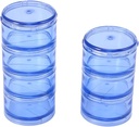 SUPVOX 1 conjunto cilindro empilhável caixa de pílulas redonda semanal recipiente Dispensador para e Medicação (azul)