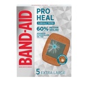 Band-Aid marca Pro Cura Hydrocoloid Gel Pads, Bandagens à prova de água extra grande para melhor cura de feridas menores, Bandagens de primeiros socorros estéril, 5 ct