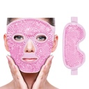 ZNÖCUETÖD Face Mask Mask Pacote de Gelo para Reduzir Puffiness, Sacos Sob Olhos, Círculos Negros Puffy, Enxaqueca, Pacote quente/frio com Suporte de Plush macio (Pink-(1* Máscara de Olho +1* Máscara de Face))