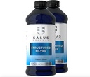 Líquido Prateado Estruturado - Suplemento diário de suporte imunológico com 15ppm Tecnologia de Prata Estruturada Avançada - Tudo Natural sem Aditivos - 16 Garrafa de Onça (2 Pack)