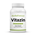 Herbsforever Vitazin Cápsulas Suplemento de ervas ayurvédicas Suporta energia e desempenho Fornece força física e mental 90 Vege Cápsulas 800 Mg cada