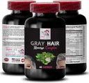 Biotin - REVERSO CABELO GRAY - Horsetail Aerial Parts, Reavivamento da cor do cabelo, cabelo jovem, cor do cabelo natural, rejuvenescimento, pigmentação do cabelo, aumento da cor, restaurar vibrancy 1 Garrafa 60 Cápsulas