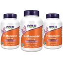 Now Foods Supplements, D-Mannose 500 mg, Projeto Não-GMO Verificado, Trato Urinário Saudável*, 120 Veg Cápsulas (Pacote de 3)