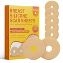 Folhas de Silicone Scar para Mama 12 Pack - Medical Scar Removal Sheets - Silicone Sheet Breast Post Surgery Suprimentos para Tratamento de Cicatrizes - Areola Gel Circles (3 IN)