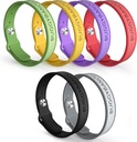 Pulseiras Repelentes Mosquito, 6 Pacote Bandas Repelentes Mosquito Silicone com DEET Free, Natural & Waterproof Bug pulseiras para crianças e adultos, Proteção ao ar livre viagens