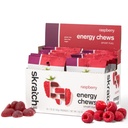 Skratch Labs Energy Chews Gummies for Running, Cycling, and Sports Performance - Gel Alternativa - Framboesa (10 Pack) - Gluten Free, Vegan