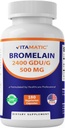 Suplemento Vitamatic Bromelain 500mg – 2400 GDU/g – 180 Cápsulas