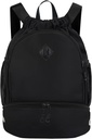 Backpack Backpack Fitness Backpack com compartimento de sapatos para homens Mulheres String Sports Bag com Wet Pocket Cinch Swim Beach Bag, Preto (Patent Pending)