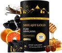 Gummies Shilajit Pure Himalayan Gummies Ouro Ashwagandha, Gokshura Ácido Fulvico & 85+ Raso Mineral para homens, Mulheres Não-GMO □ Laboratório testado □ Não adicionado açúcar I 60 Gummy