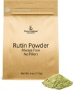 Puro Ingredientes originais Rutin Powder (4 onças), sempre puro, sem aditivos ou enchimentos, laboratório verificado