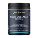 Peptídeos multi colagênicos Tipos I, II, III, V & X Pó de proteína hidrolisada – Grama-Fed, Mistura com Enzima Digestiva – para a pele, cabelo, unhas, articulações & Gut Saúde, Sem sabor