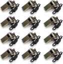 Assobios de segurança Kingrol 12 Pack para adultos, assobios de emergência altos com Lanyard para passeios de barco, caminhadas, camping e escalada