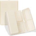 FYY Daily Pill Organizer, 7 Compartimentos Portable Pill Case Travel Pill Organizer, [Folding Design] Pill Box para bolso de bolsa para segurar vitaminas, óleo de fígado de bacalhau, suplementos e medicamentos-branco