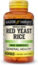 MASON NATURAL Red Levedura Arroz, Suporta Saúde do Coração e Sangue Circulação, Suplemento de ervas, 60 Cápsulas