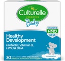 Culturelle Baby Healthy Development Probiótico, Pacotes de Vitamina D, HMO e DHA, Ajuda a promover um sistema imunológico saudável e digestivo* em bebês e crianças Idades 1+, Gluten Free & Non-GMO, 30 Count (Pack of 1)