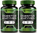 Enzimas Digestivas com Probióticos e Prebióticos, 450mg, 5 bilhões de UFC - Pure Super Digestion Cápsulas - Enzimas Digestivas para Mulheres e Homens Suporte Digestion & Gut Health - 120 Count (Pack of 2)