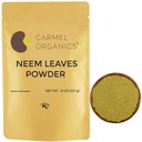 CARMELHO ORGANICS Neem deixa em pó 8 Oz ou 227 Grams ou Natural Não OGM Não Adicionado Preservativos ou Aditivos