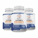 Laboratórios Suplementos de Saúde Natural do Cérebro para Adultos 180 Cápsulas - Mistura Nutritiva de Bacopa Monnieri, Ginkgo biloba, Melissa Officinalis & Citicoline para Brain Focus & Memory