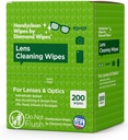 Limpas de limpeza de lentes pré-hidratadas HandyClean, Limpas de vidro, Limpas de tela, 200 ct de 6 x 5 polegadas