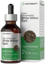 Horbäach White Willow Bark Extract Tintura 2 Fl oz Suplemento Líquido Alcoólico Livre Super Concentrado Vegetariano, Não-GMO, Gluten Free