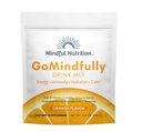 GoMindfully Orange Super Calm Magnesium Powder Drink Mix para Hidratação, Recuperação, Imunidade e Energia com Trace Minerals, Vitaminas Essenciais, L-Teanina e Complexo Vitamina B