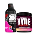 PROSUPPS L-Carnitine 3000 Estimulante livre de líquidos shots (31 Servings, Berry) e Mr. Hyde assinatura série pré-trabalho Energia em pó bebida (30 Servings, Melancia)
